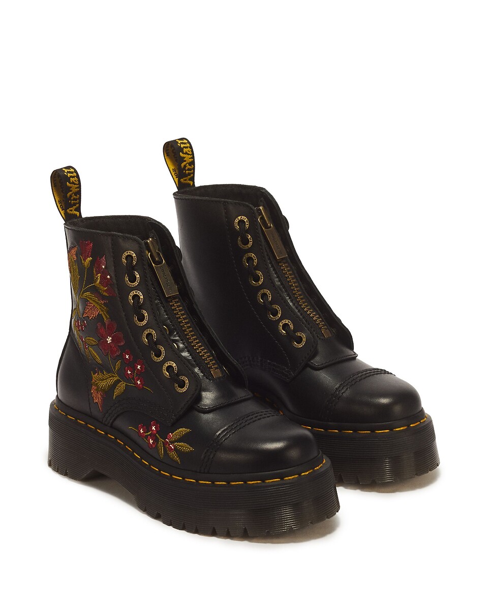 Boots plateformes Sinclair Floral en cuir Wanama, DR. MARTENS