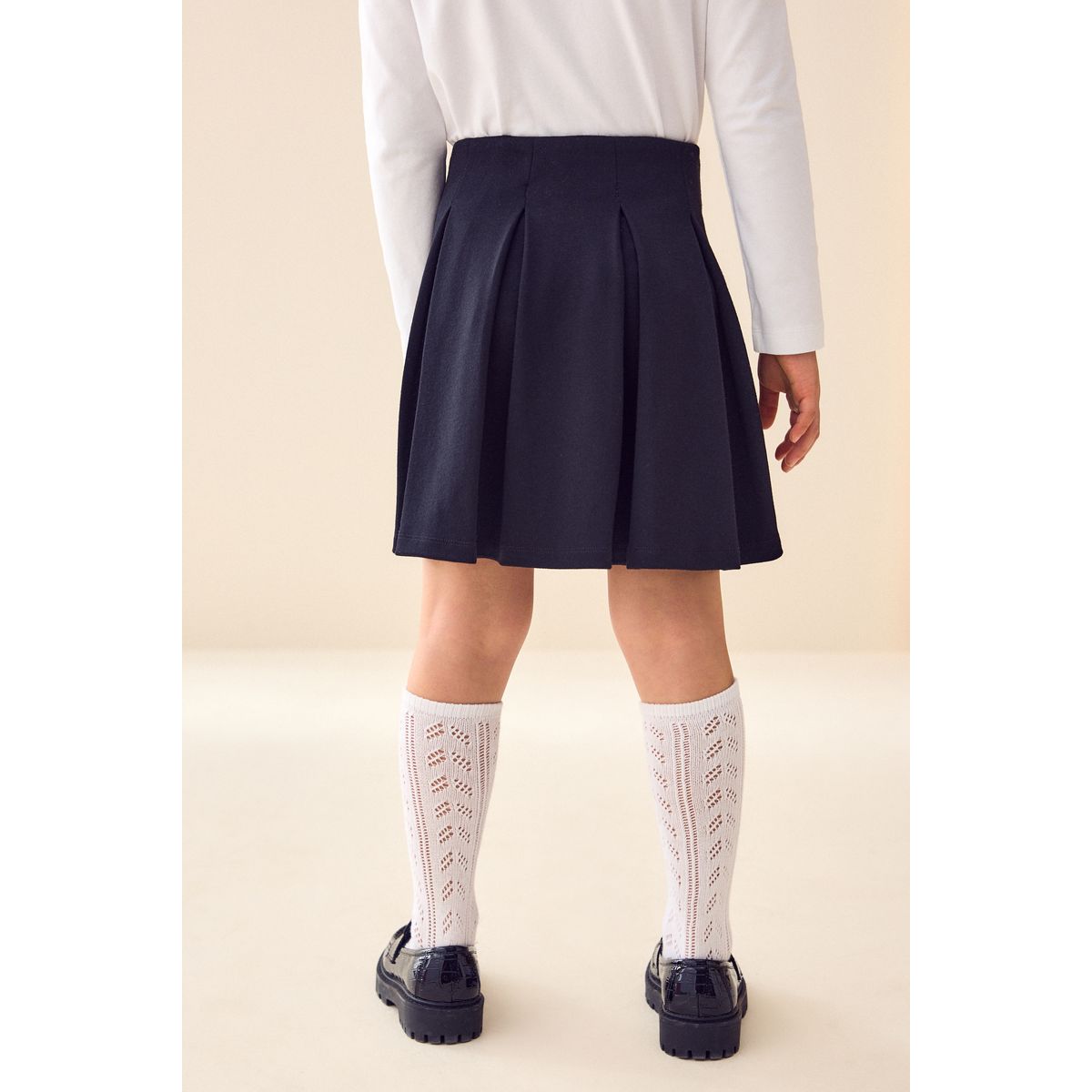 Jupe d’école plissée en jersey, NEXT