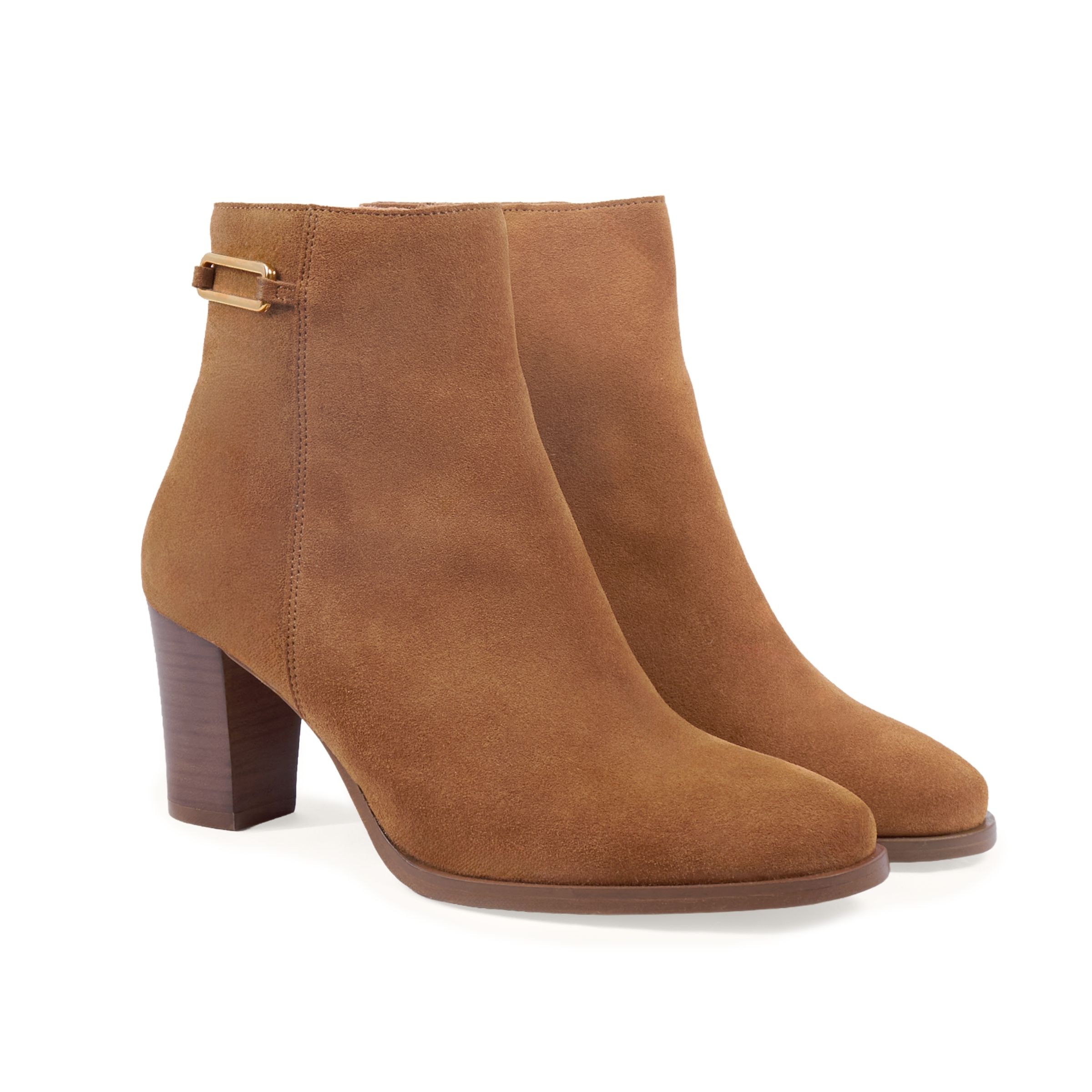 Bottines bijoux talon Zélie cuir daim, JULES & JENN