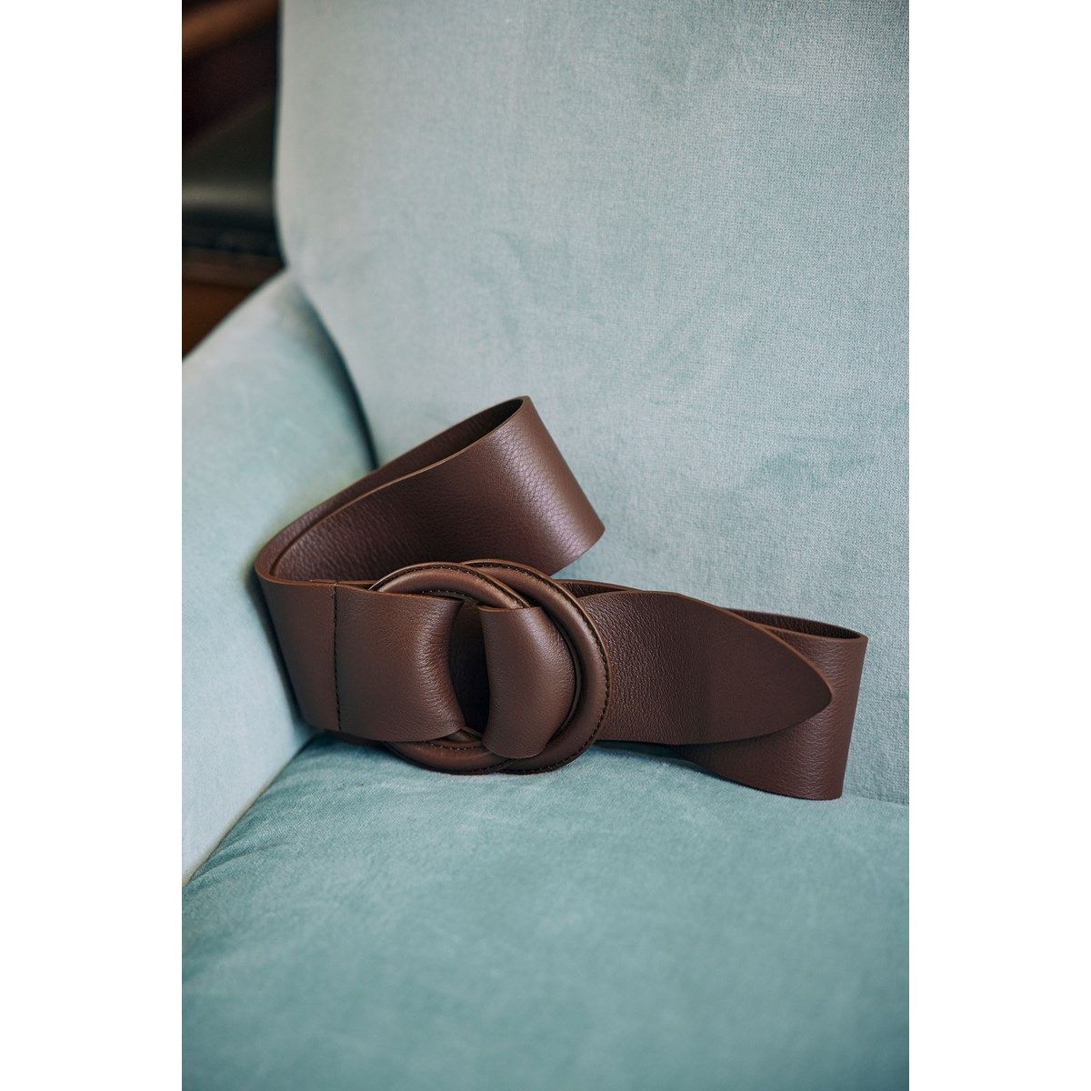 Ceinture en cuir eliott marron chocolat Maison 123 La Redoute