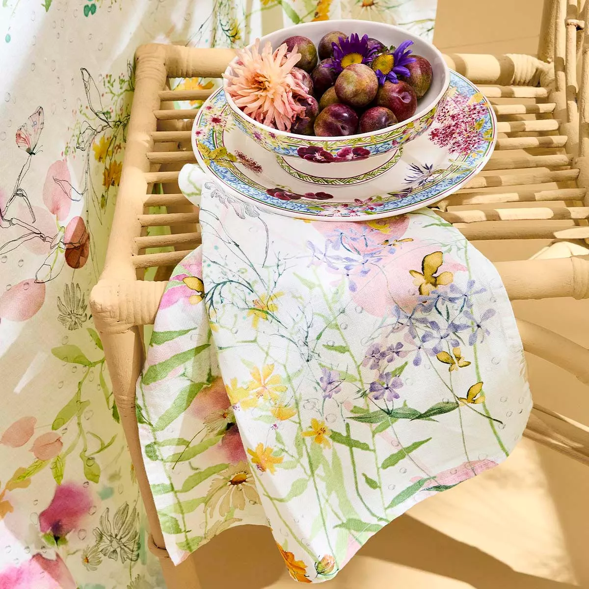 Serviette lin & coton lavé ROSEE DU MATIN, GARNIER THIEBAUT