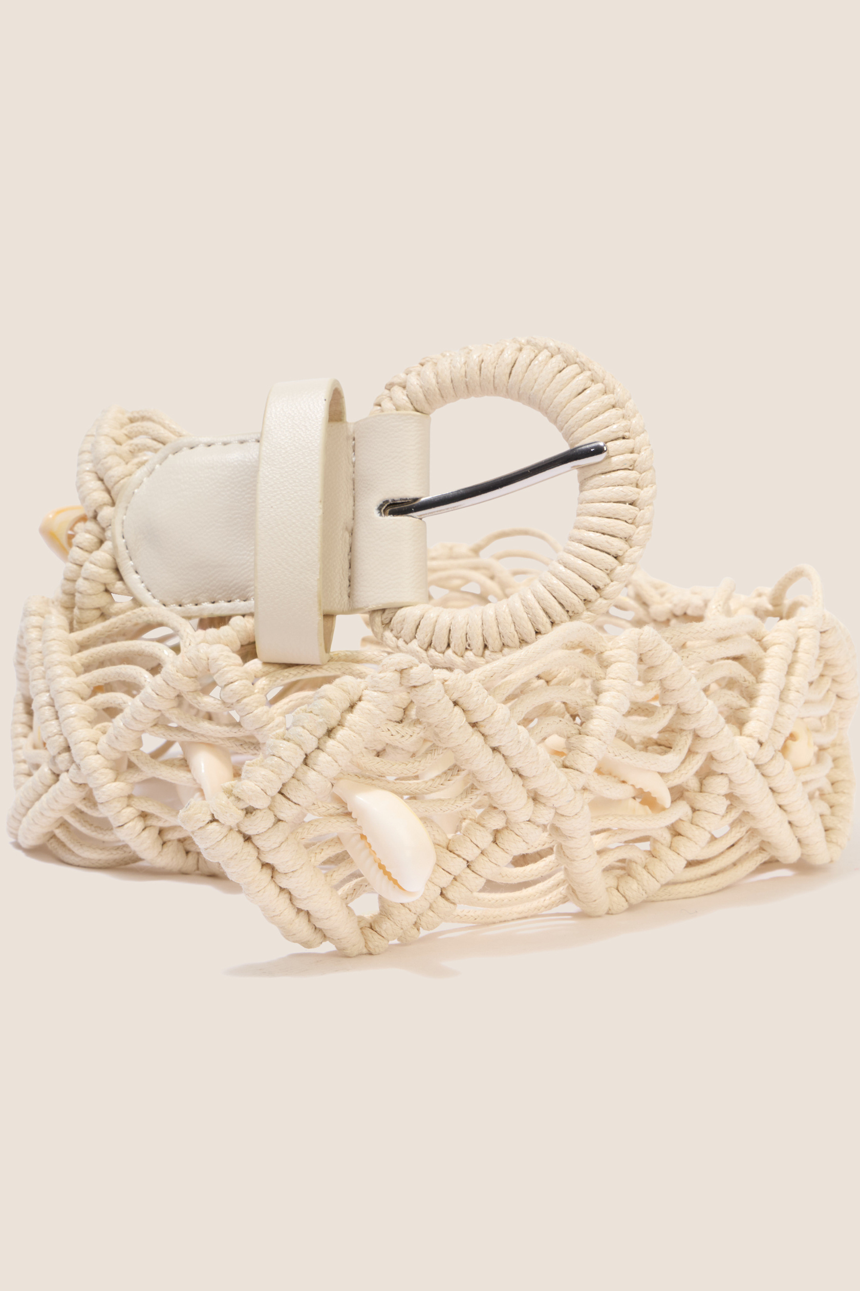 Ceinture tressée avec coquillages, BREAL