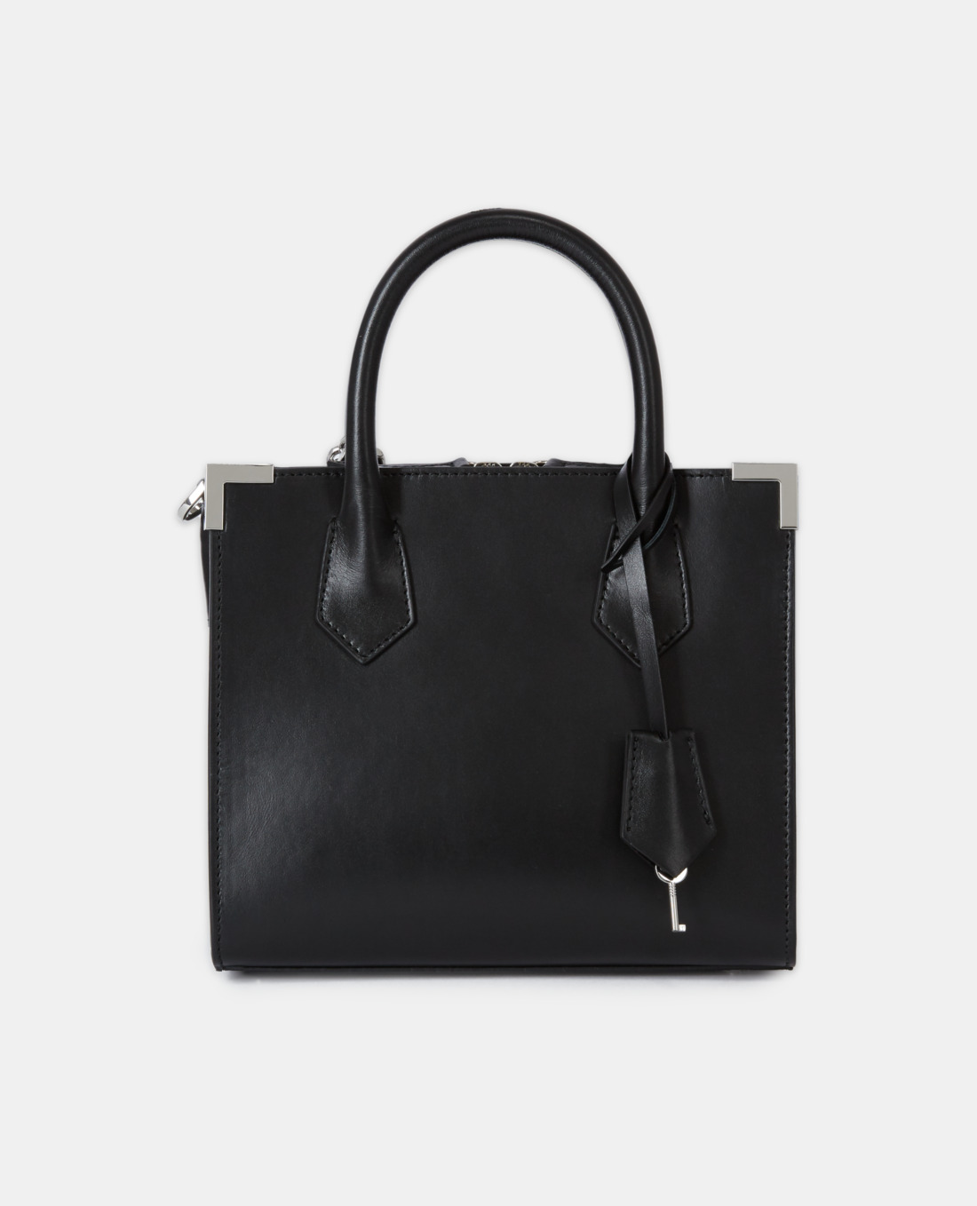 Sac main en cuir lisse ming noir The Kooples La Redoute