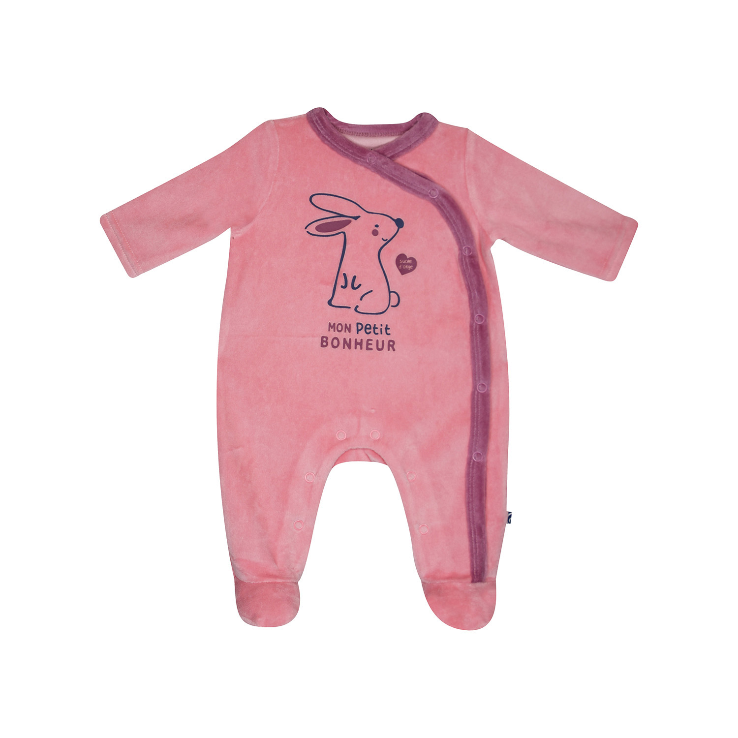 Dors bien mayline velours rase ouverture devant naissance, SUCRE D'ORGE