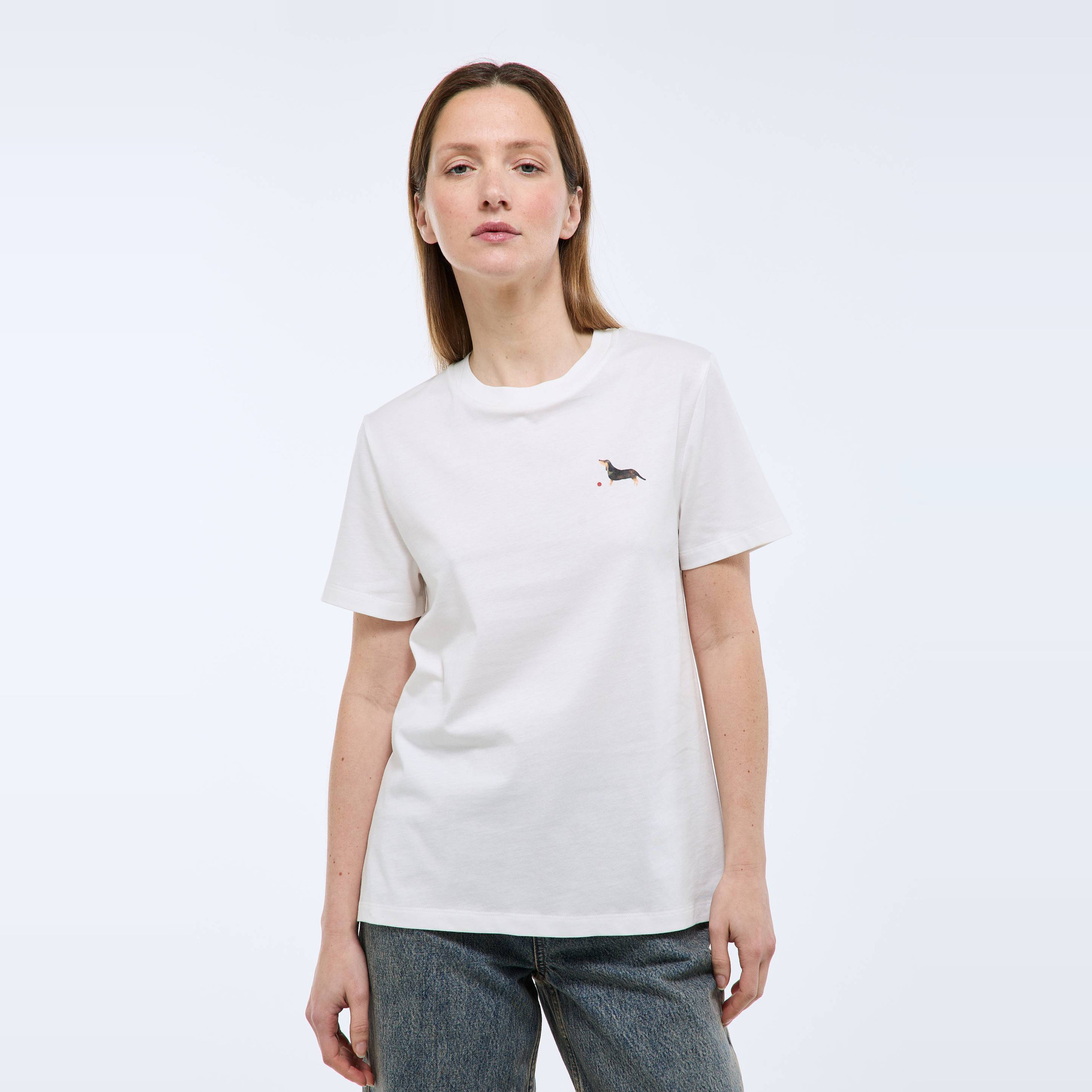 T-shirt à manches courtes avec imprimé placé, MONOPRIX