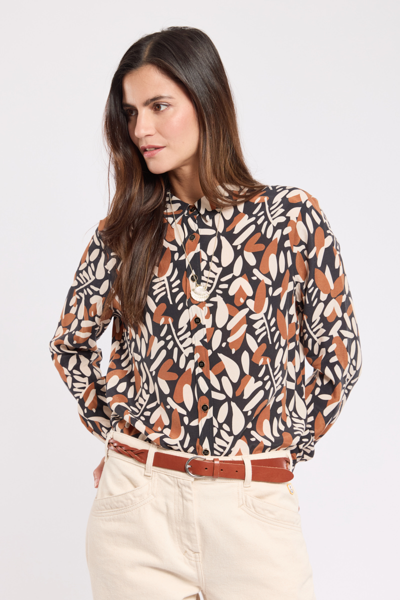 Chemise imprimée en cupro, ARMOR-LUX