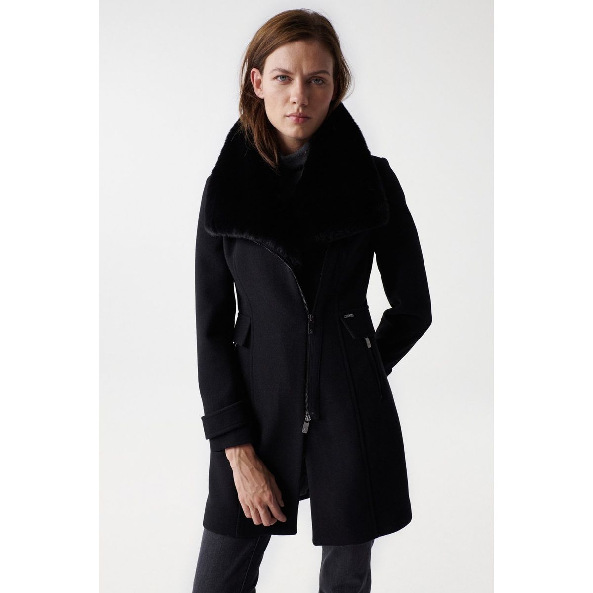 Veste mouton noire hotsell femme