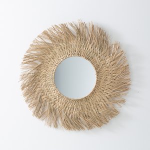 Круглое плетеное зеркало в форме солнца Ø70 cm, Loully LA REDOUTE INTERIEURS image