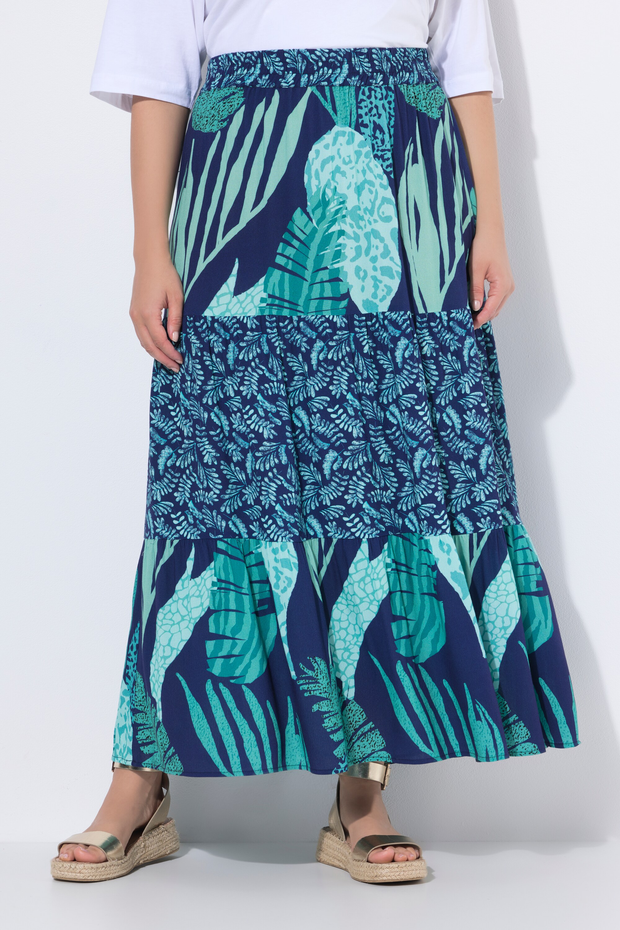 Jupe maxi motif feuilles, ULLA POPKEN