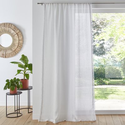Pampa Fringed Sheer Linen Curtain Panel LA REDOUTE INTERIEURS