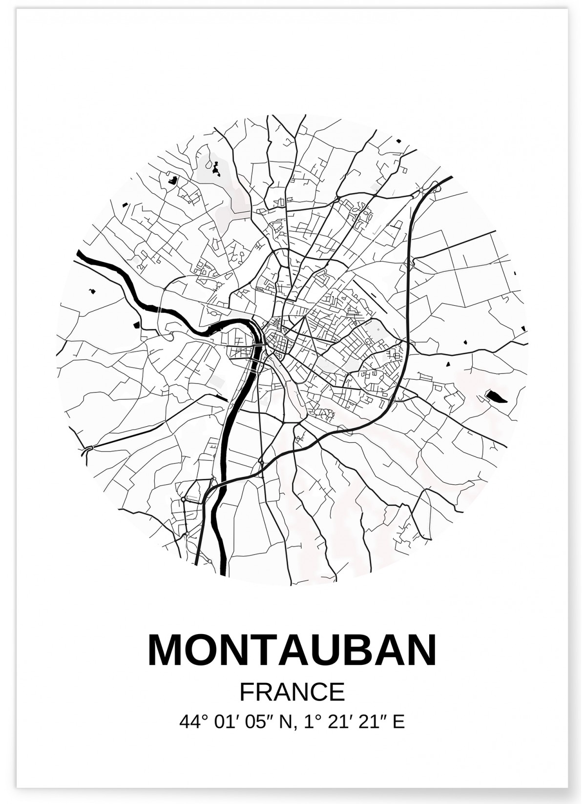 Affiche Carte Montauban, L'AFFICHERIE