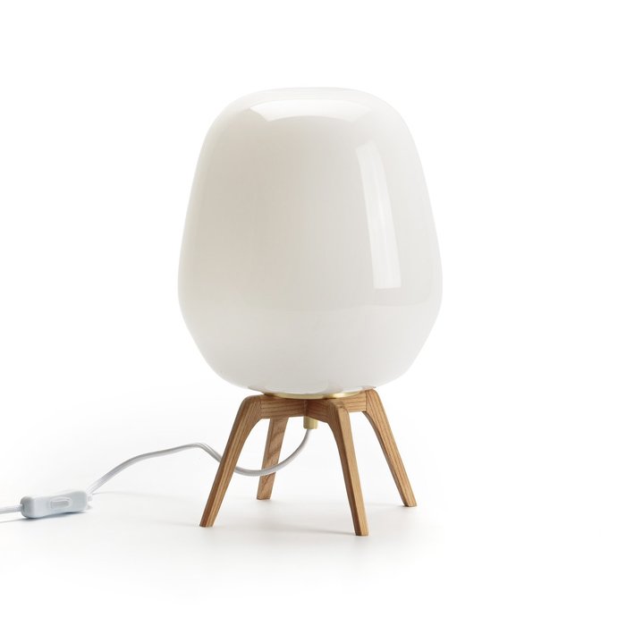 Image 0 Lampe à poser bois et verre opaline, Boldo LA REDOUTE INTERIEURS Lampe à poser bois et verre opaline, Boldo LA REDOUTE INTERIEURS image 0