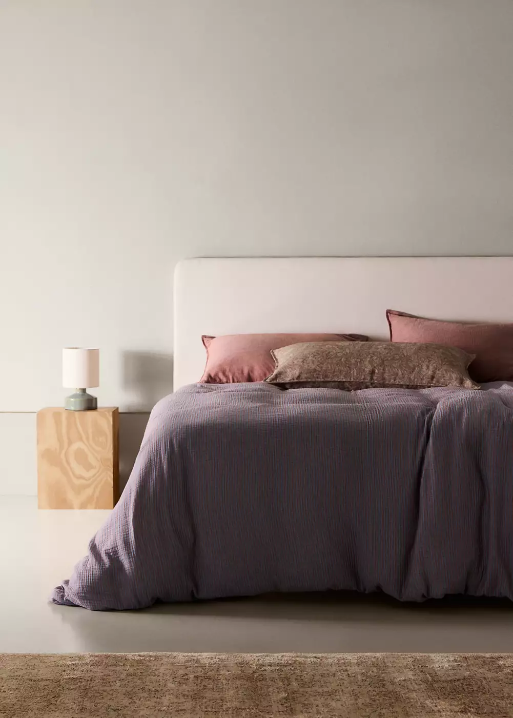Housse de couette 100 % coton rayures lit 90 cm, MANGO HOME