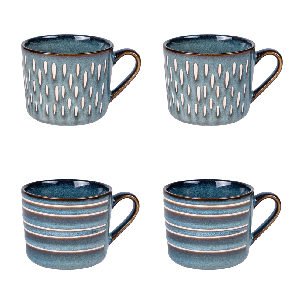 Coffret de 4 mugs Helsinki 44 cl, TABLE PASSION