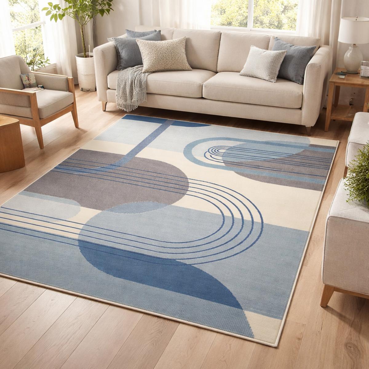Tapis chambre tissé motif rétro-vintage LYN49 COURBLA, UN AMOUR DE TAPIS