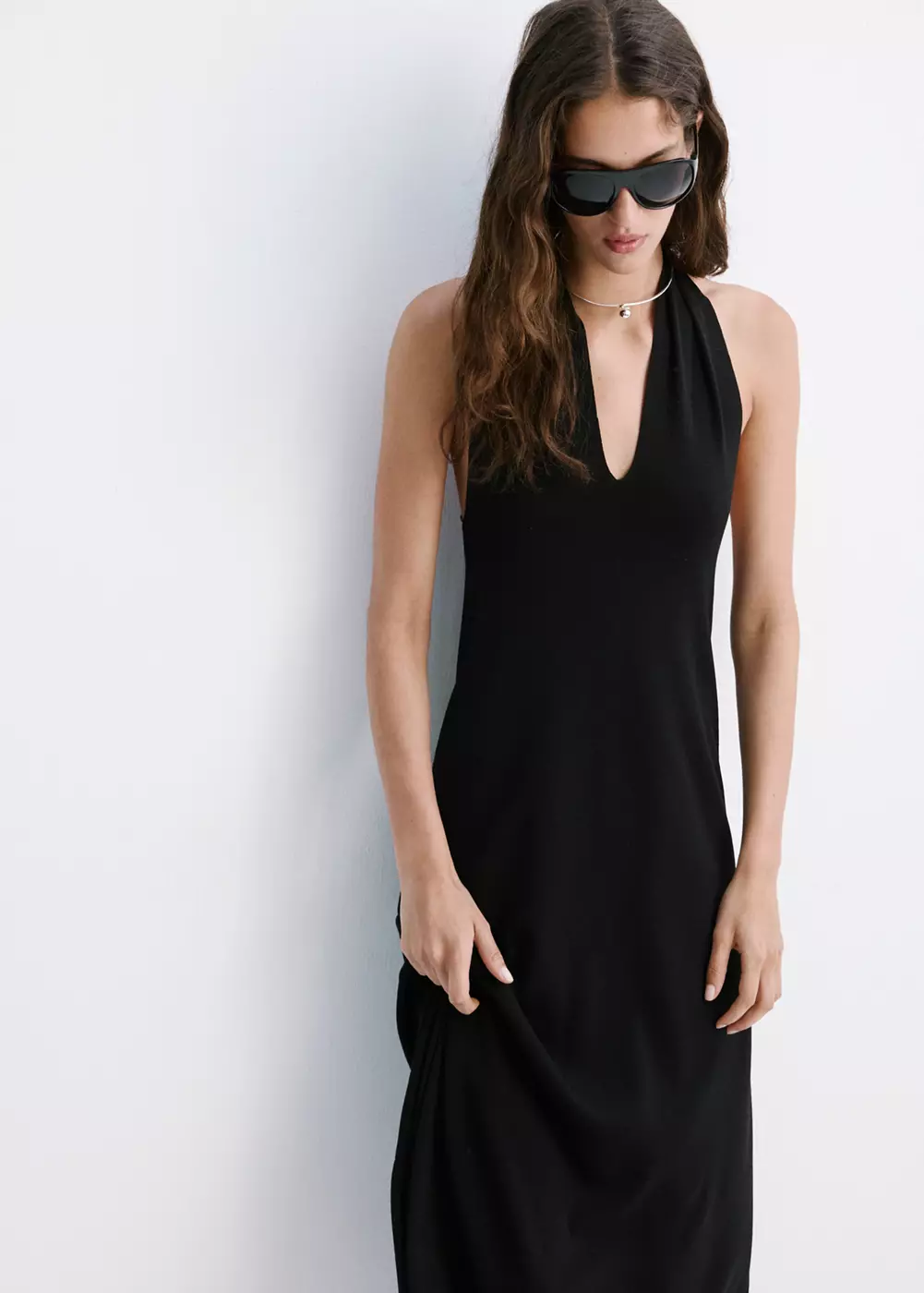 Robe halter détail au dos, MANGO