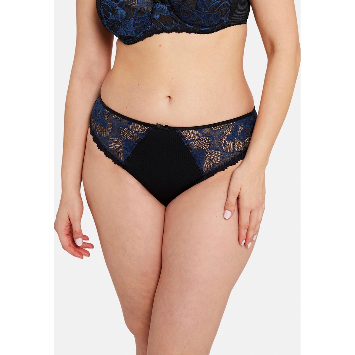 Sans Complexe Damen Capucine Slips – Mit Tüll Für Flachen Bauch & Blumen-Spitze