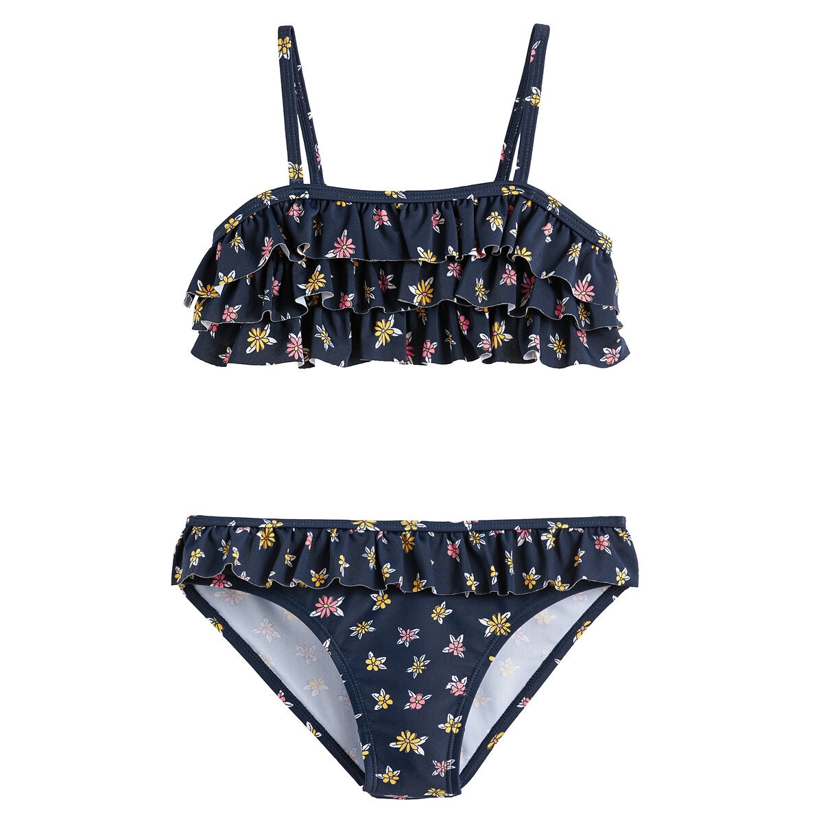 Maillot de bain 2 pi ces imprim fleurs imprim bleu marine La