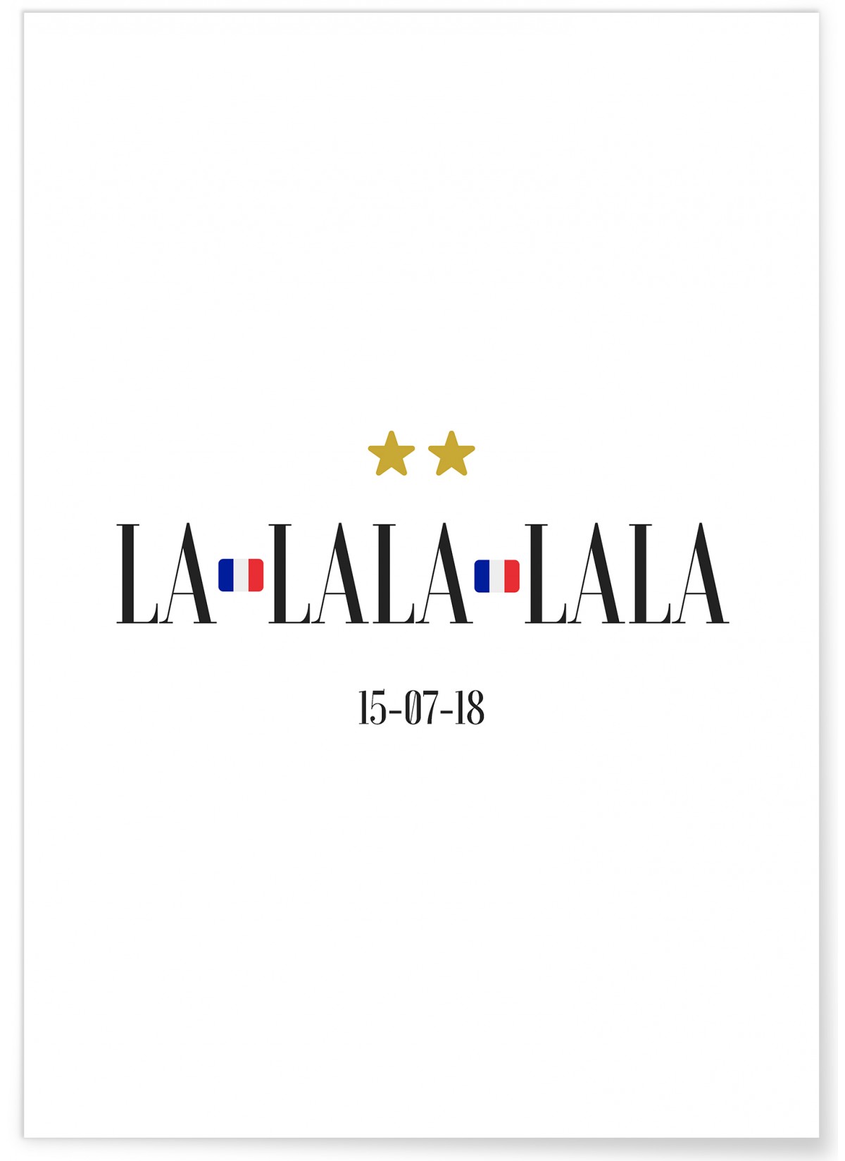 Poster France championne du Monde 2018, L'AFFICHERIE