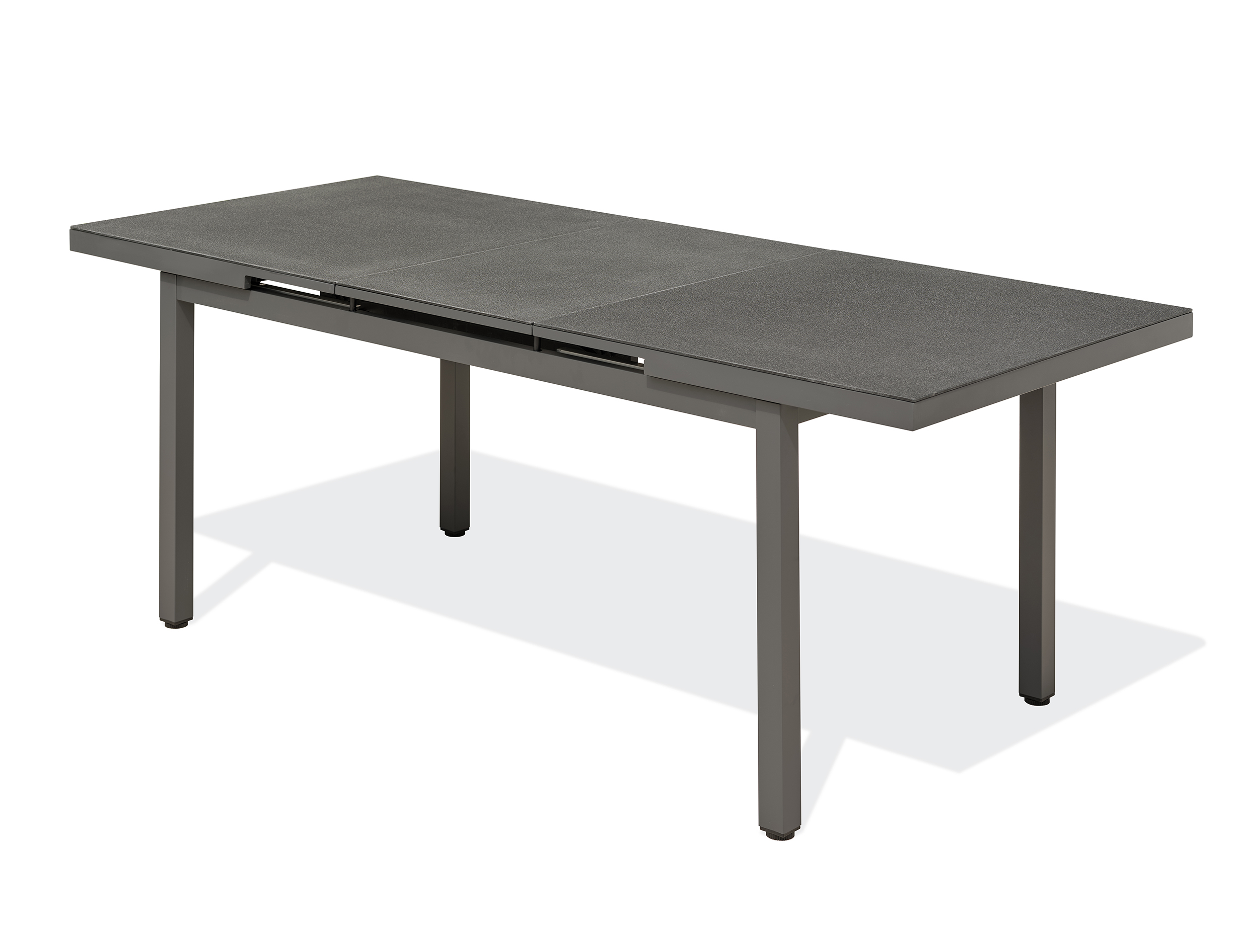 Table en aluminium et spraystone avec rallonge automatiquee DANIA, DCB GARDEN