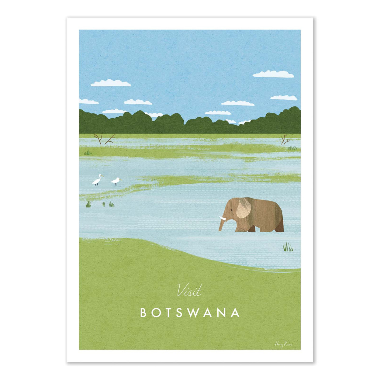 Affiche d'art - Visit Botswana - Henry Rivers, WALL EDITIONS
