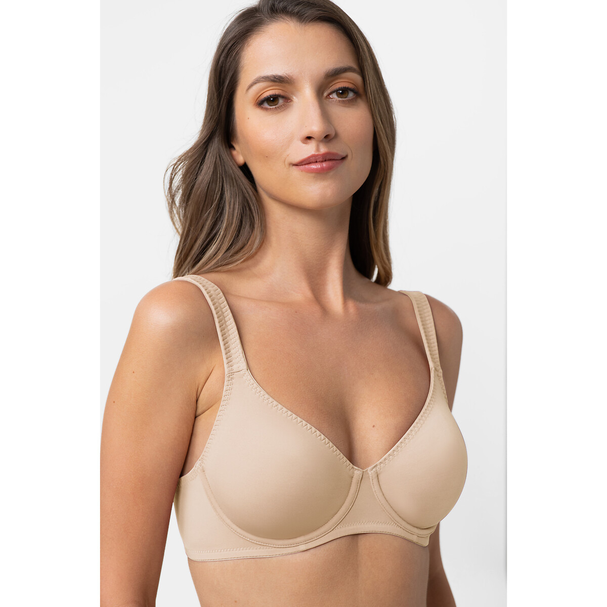 Yvonne non-underwired bra in cotton mix white Dorina