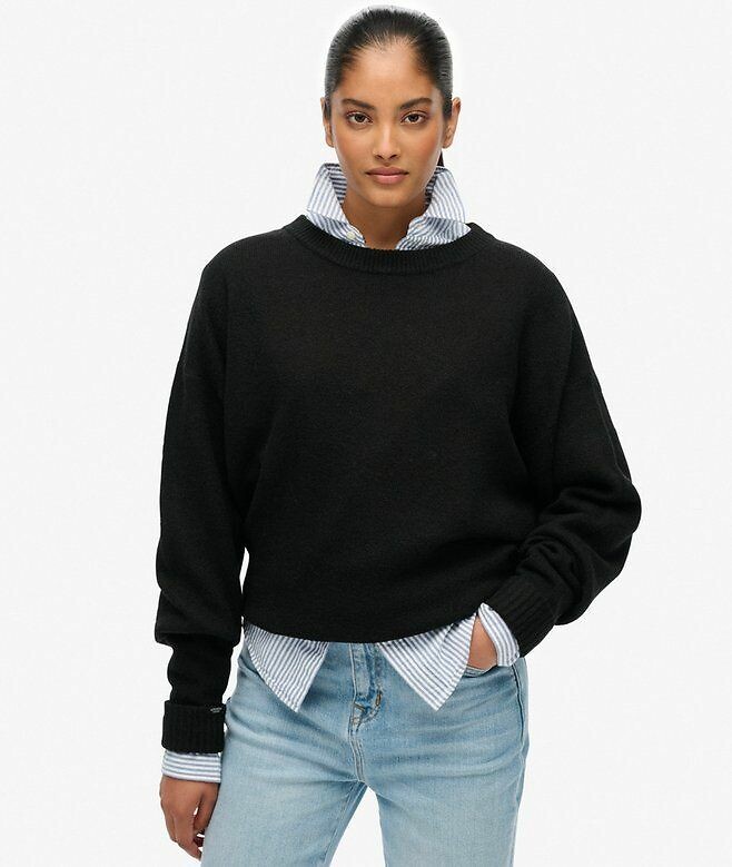 Loose-Fitting Crew Neck Jumper, SUPERDRY