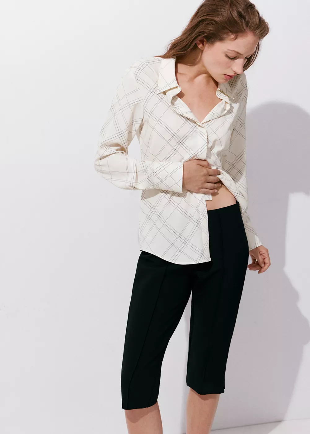 Chemise droite imprimée, MANGO