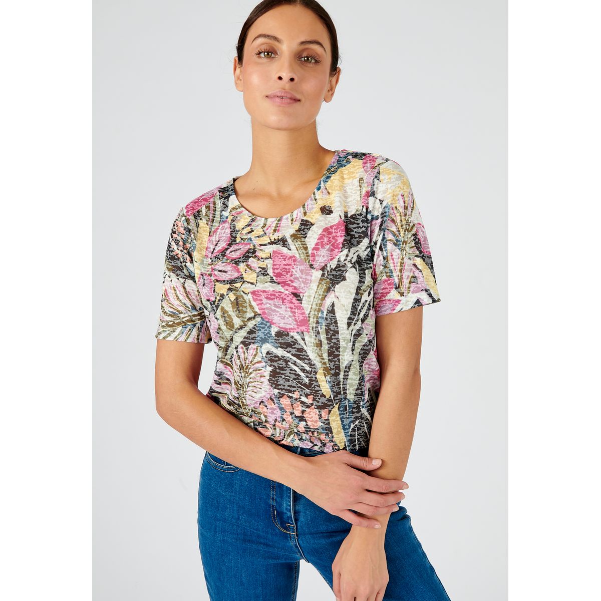 Tee shirt tropical femme hot sale