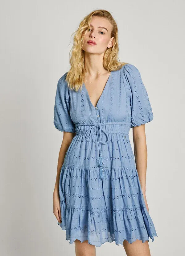 Mini Dress with Balloon Sleeves, PEPE JEANS