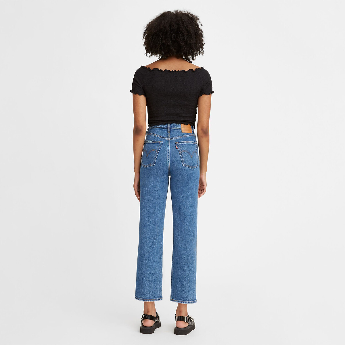 ribcage super high waist ankle straight leg jeans