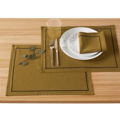 Bourdon Fabric Table Placemats (Set of 4) LA REDOUTE INTERIEURS