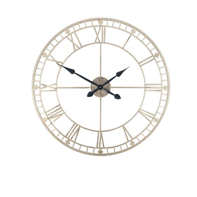 80cm Antique Gold Metal Round Wall Clock SO'HOME