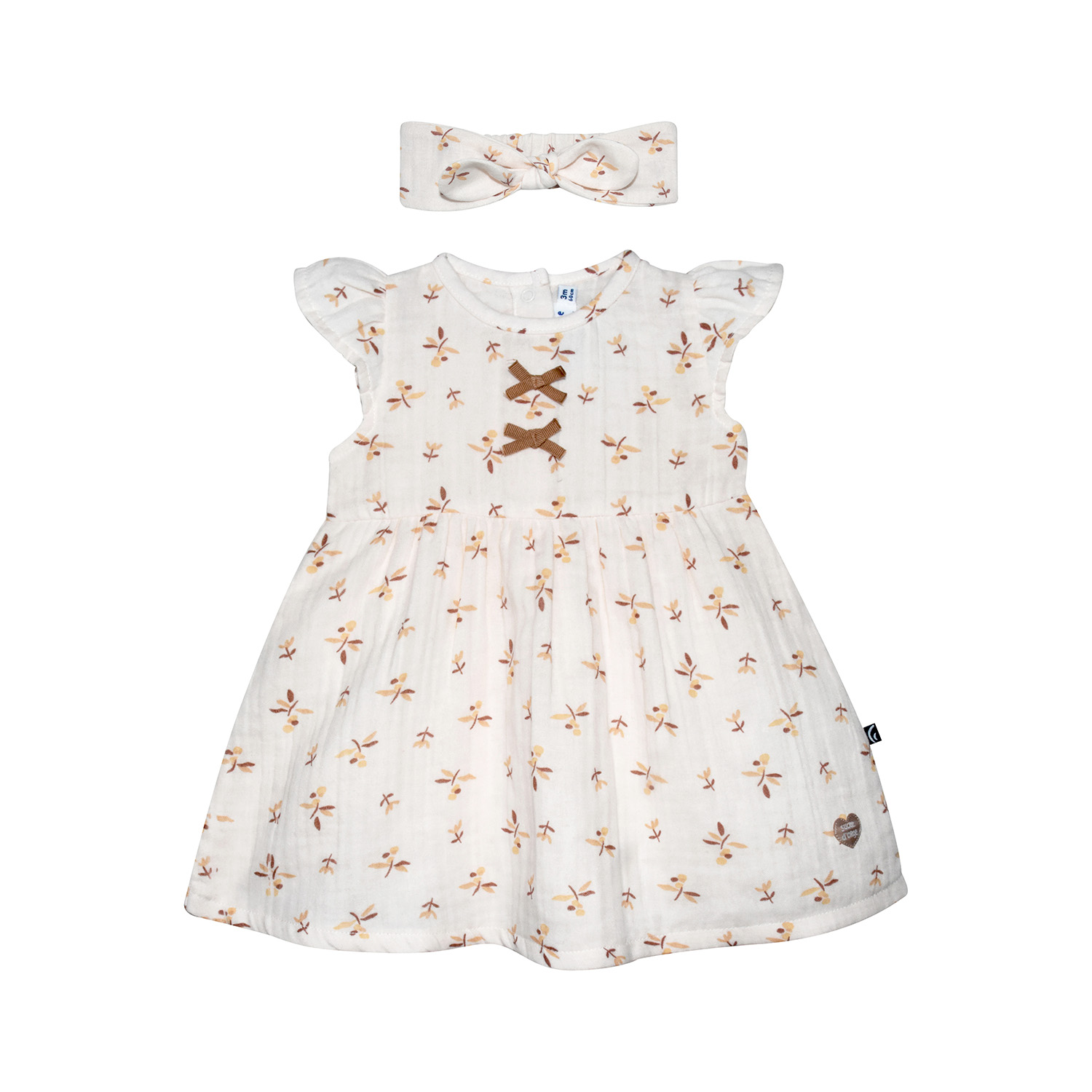 Robe bandeau rafika manches courtes bebe, SUCRE D'ORGE