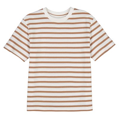 Striped Cotton T-Shirt with Crew Neck LA REDOUTE COLLECTIONS