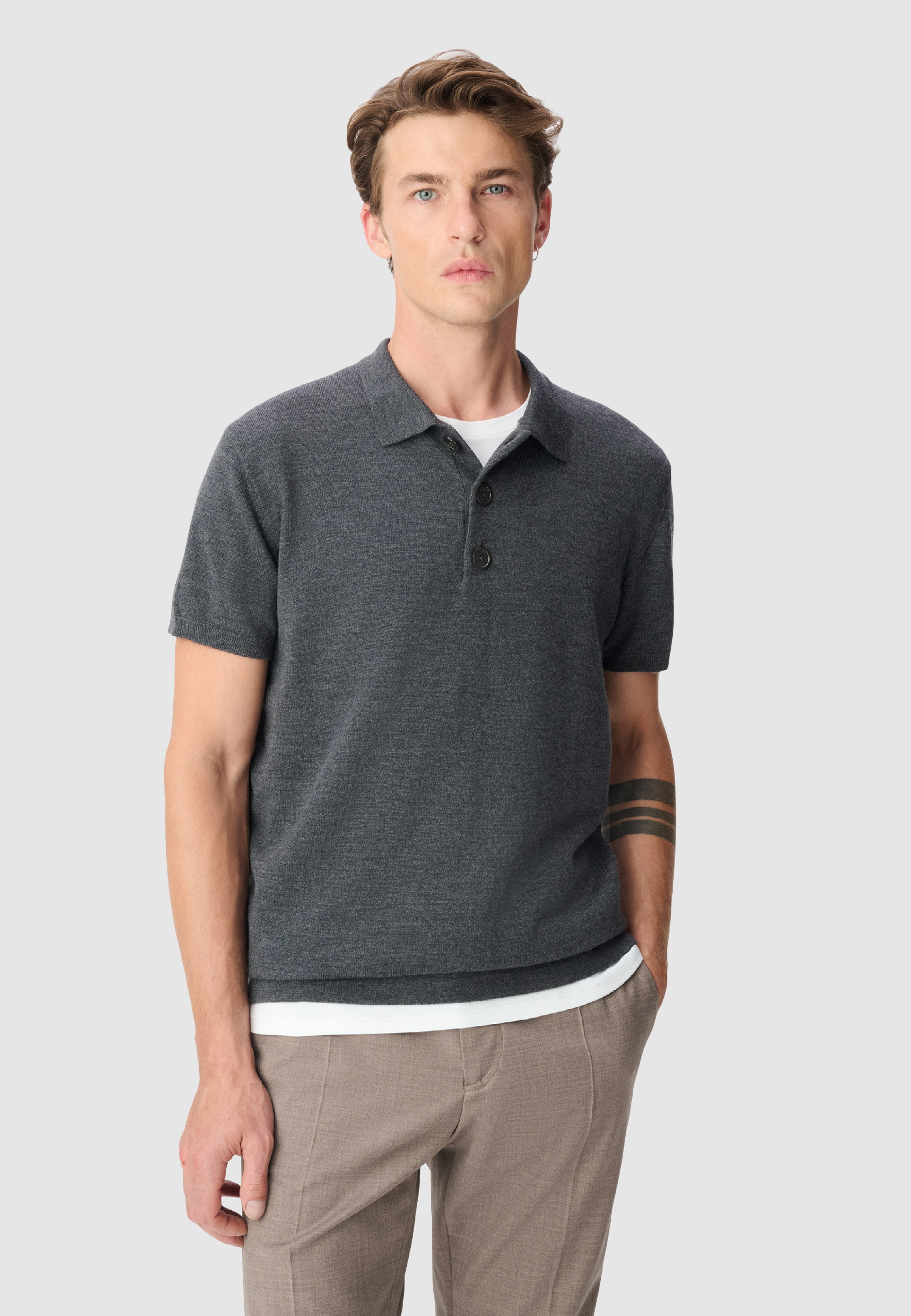 Polo tricot 100% laine, IKKS