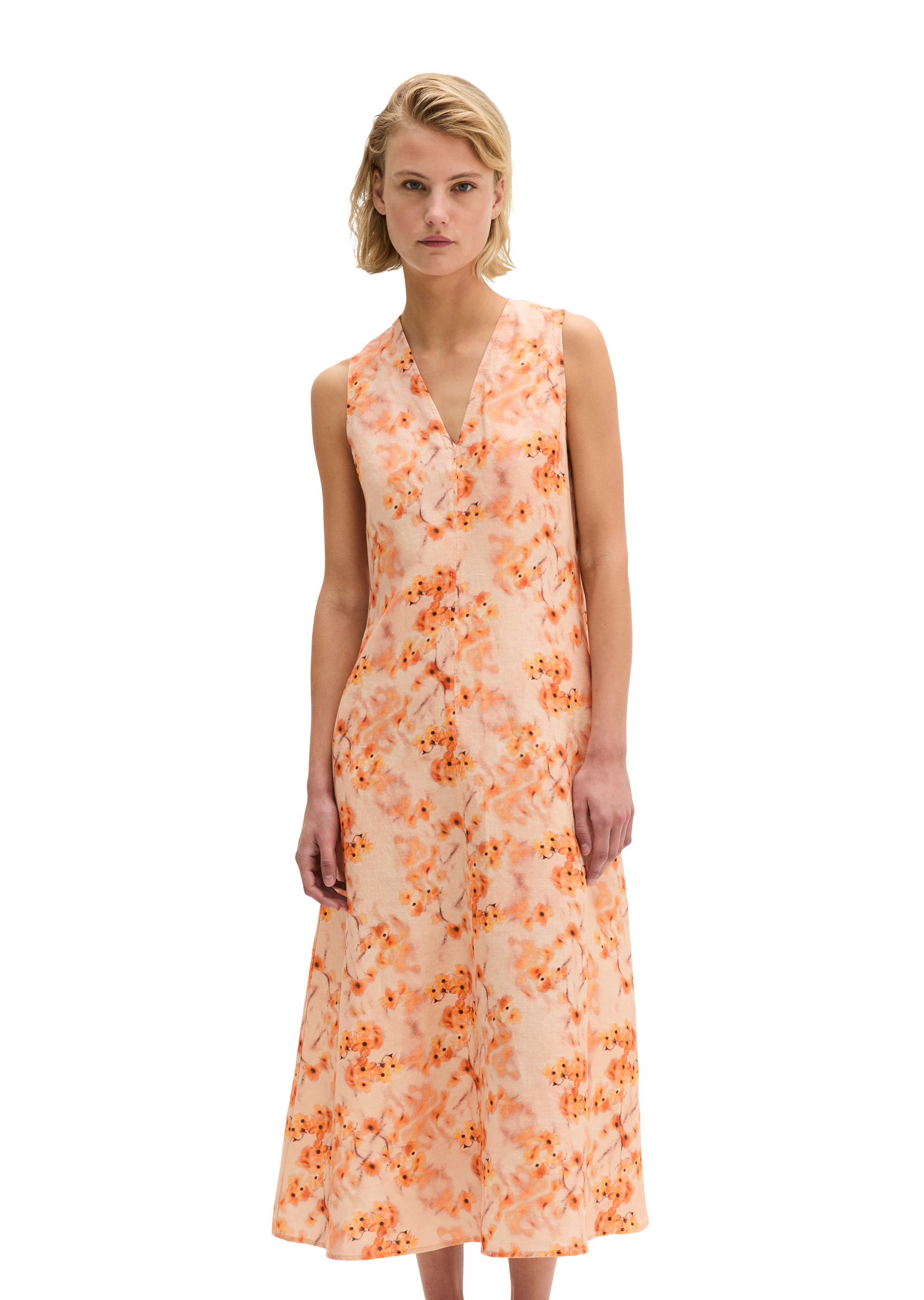 Robe en lin shaped avec imprimé allover, MARC O'POLO