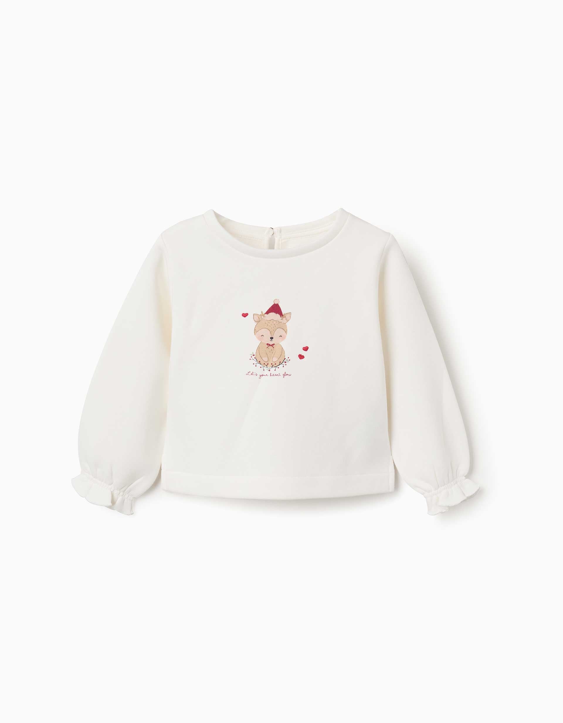 Sweat en coton peigné avec renne imprimé, ZIPPY
