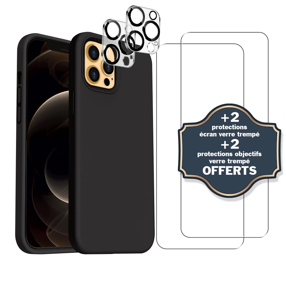 Coque Anti-choc Complète Pour IPhone 11 à 16 Pro Max - Protection écran & Caméra, Transparente