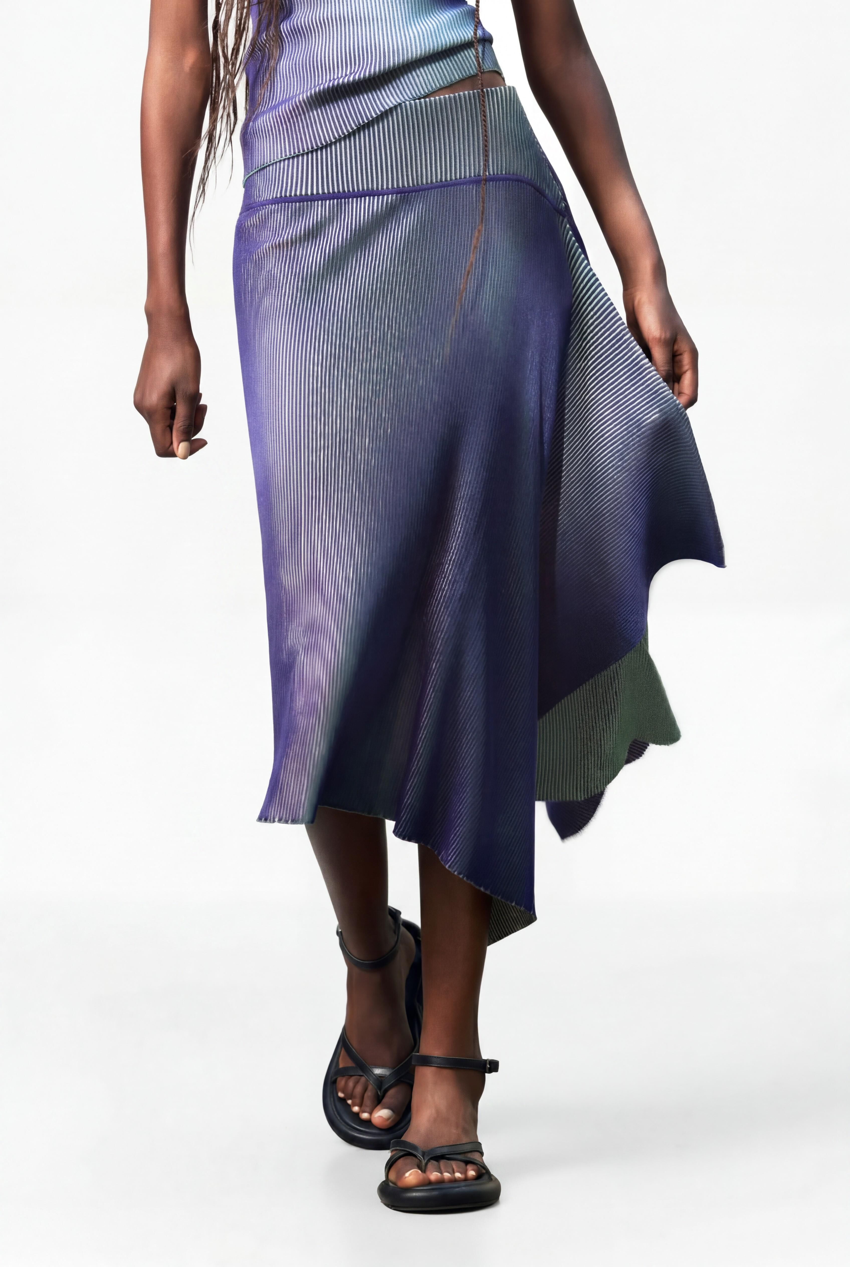 Jupe longue en maille irisée, DESIGUAL