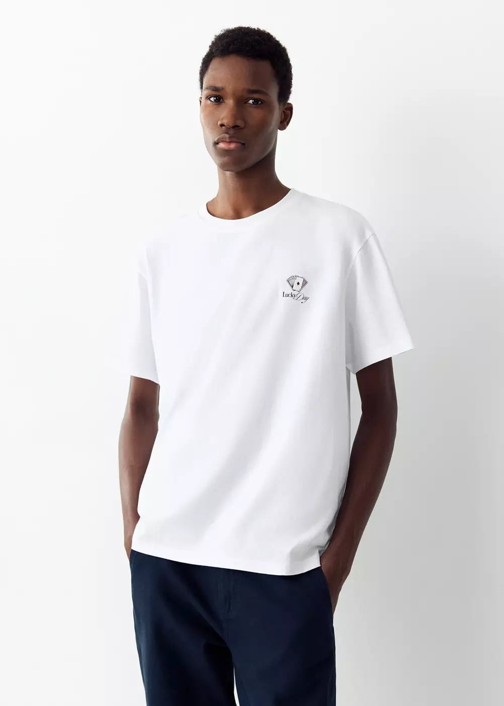 T-shirt 100 % coton imprimé, MANGO TEEN