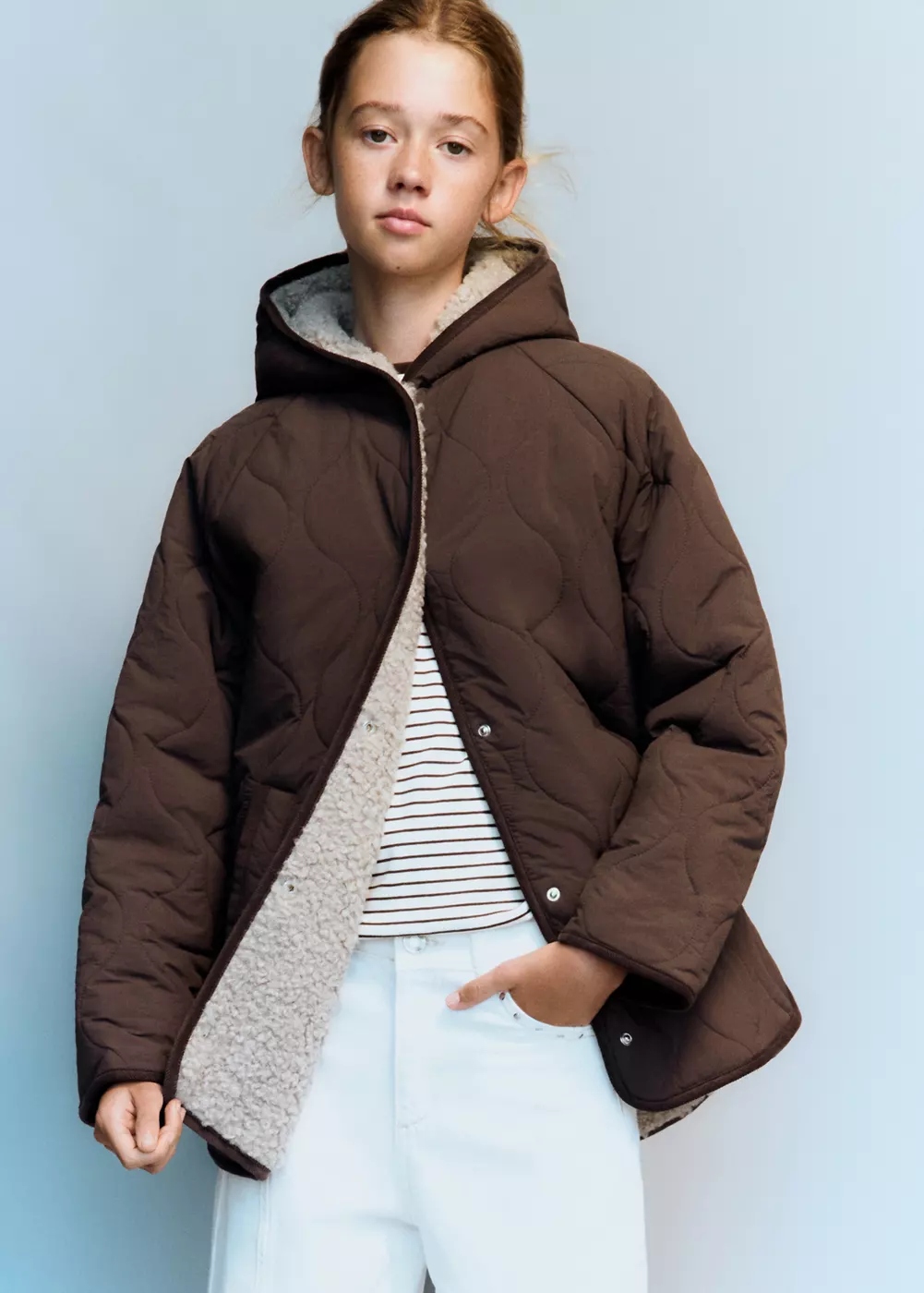 Anorak matelassé moutonné, MANGO KIDS