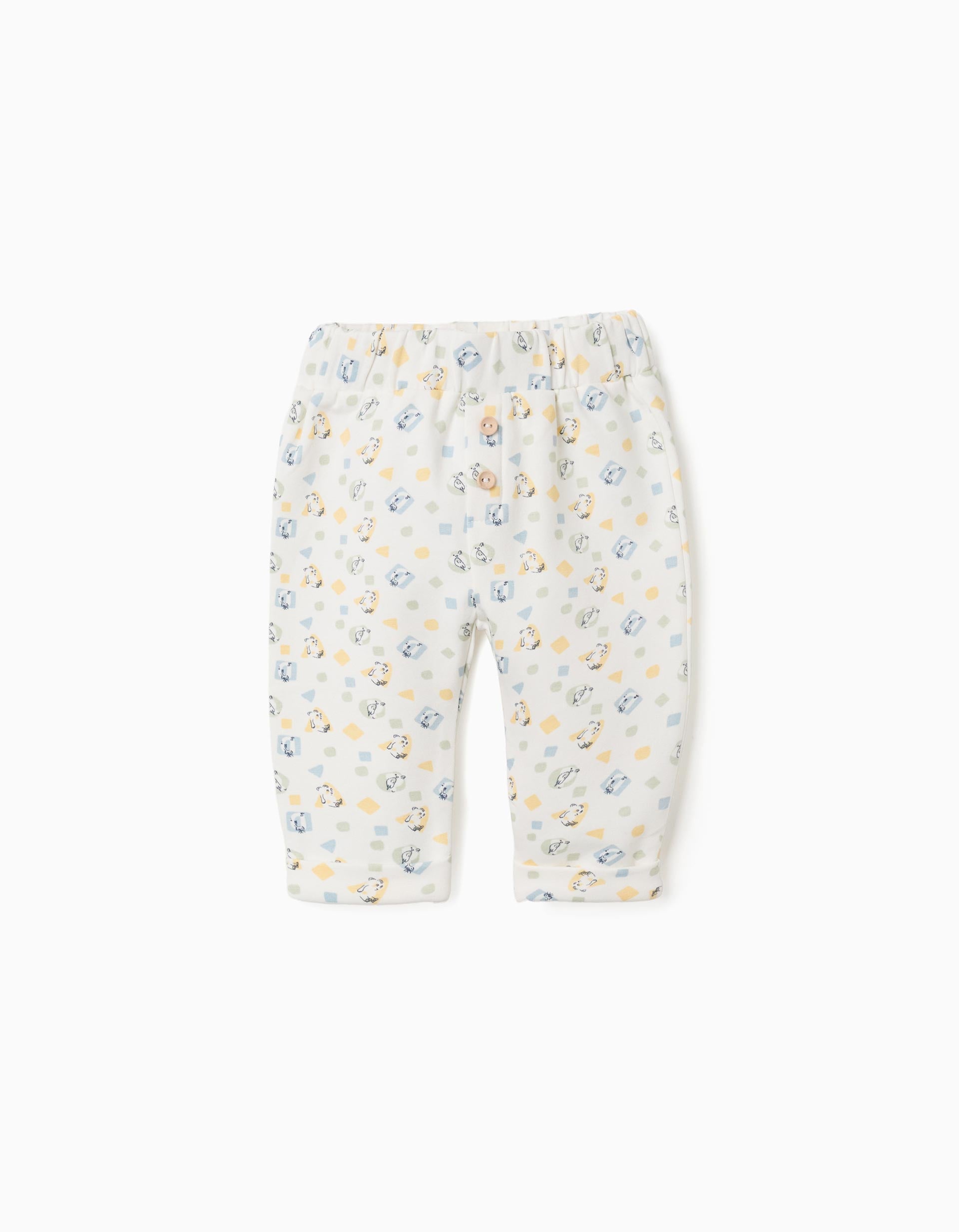 Pantalon en coton peigné avec motif coloré, ZIPPY