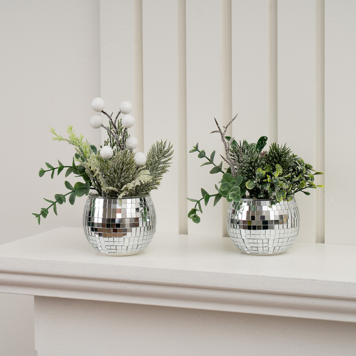 Set of 2 Christmas Mirrorball Plants, SO'HOME