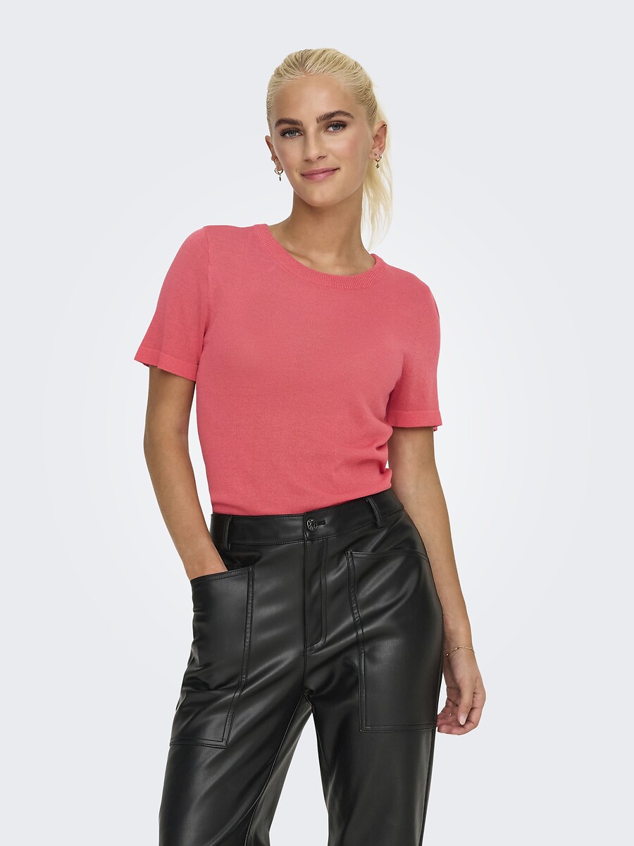 Pull col rond manches courtes, ONLY