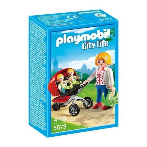 Playmobil 5573 maman avec jumeaux et landau- city life- famille et