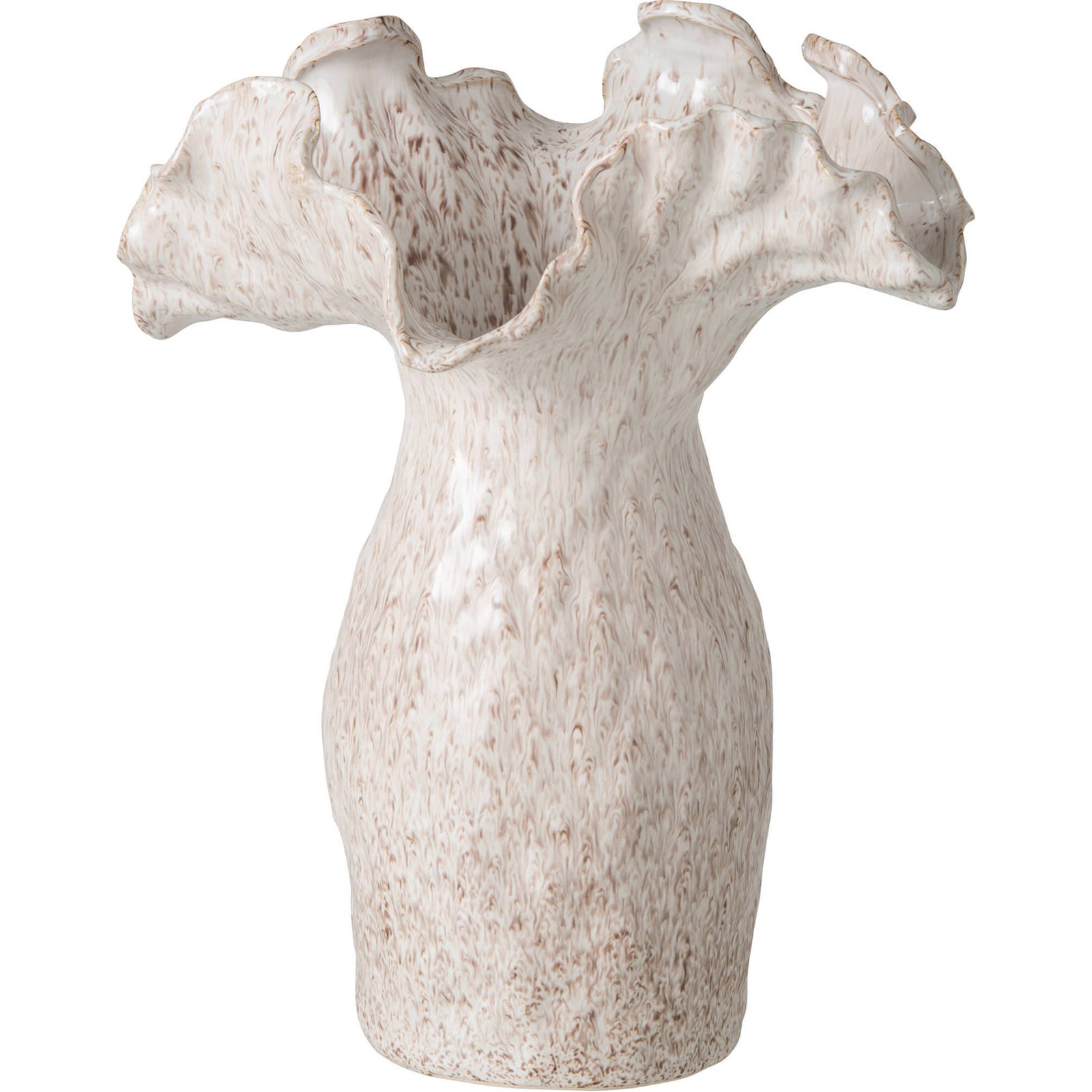 Vase en poterie à bord ondulé, RECOLLECTION