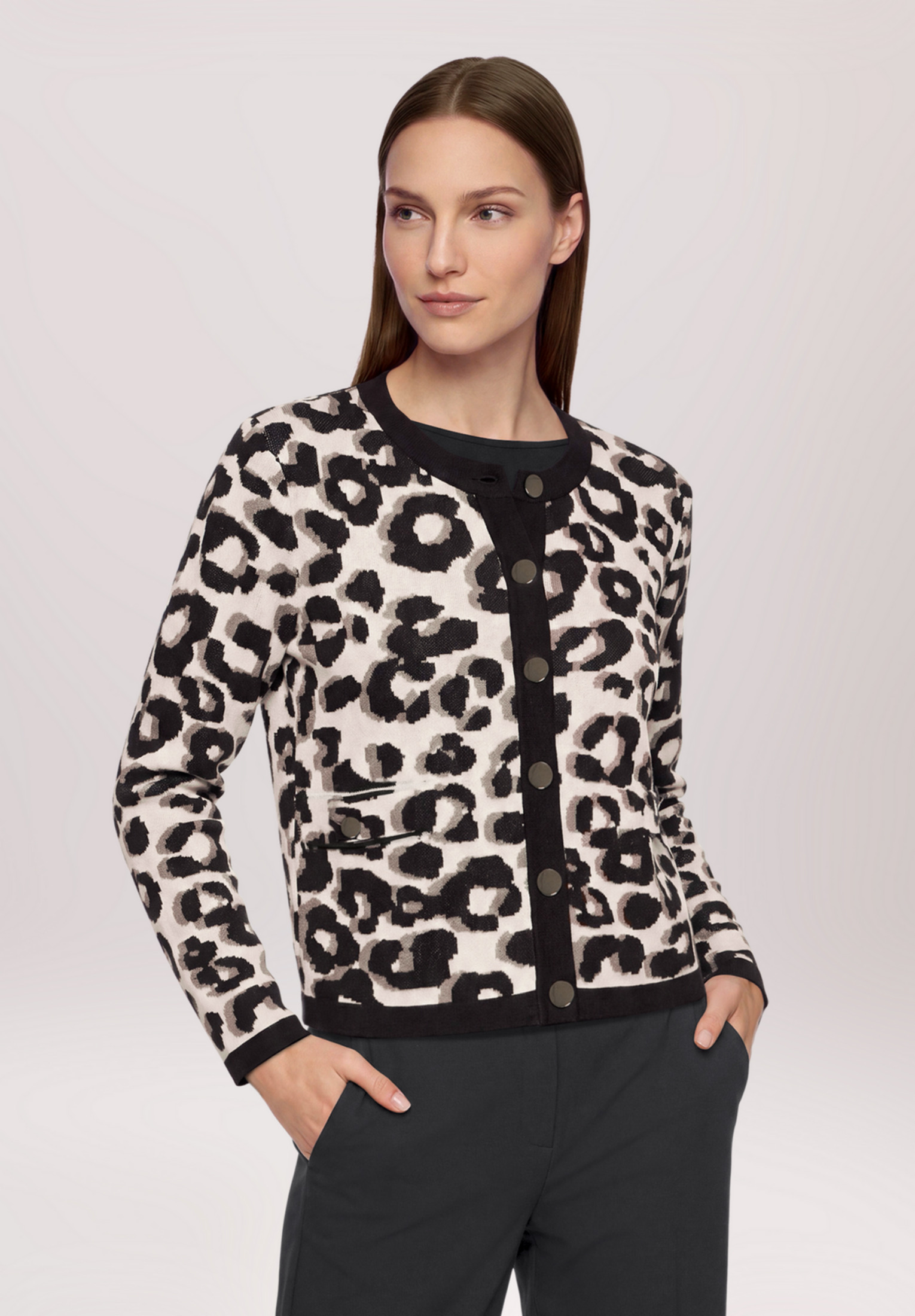 Cardigan en maille à motif jacquard, BETTY BARCLAY