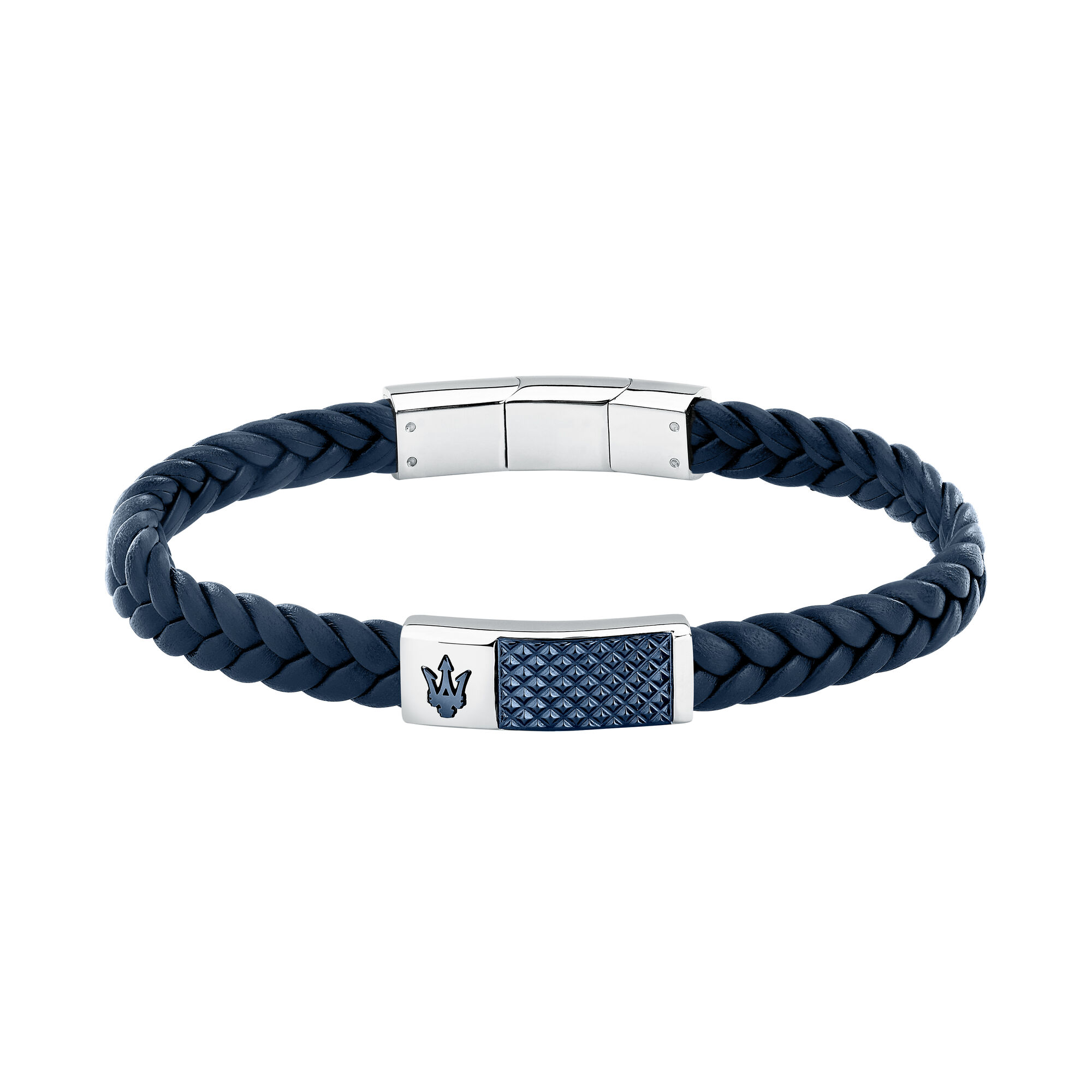 Bracelet acier, cuir RECYCLED LEATHER, MASERATI