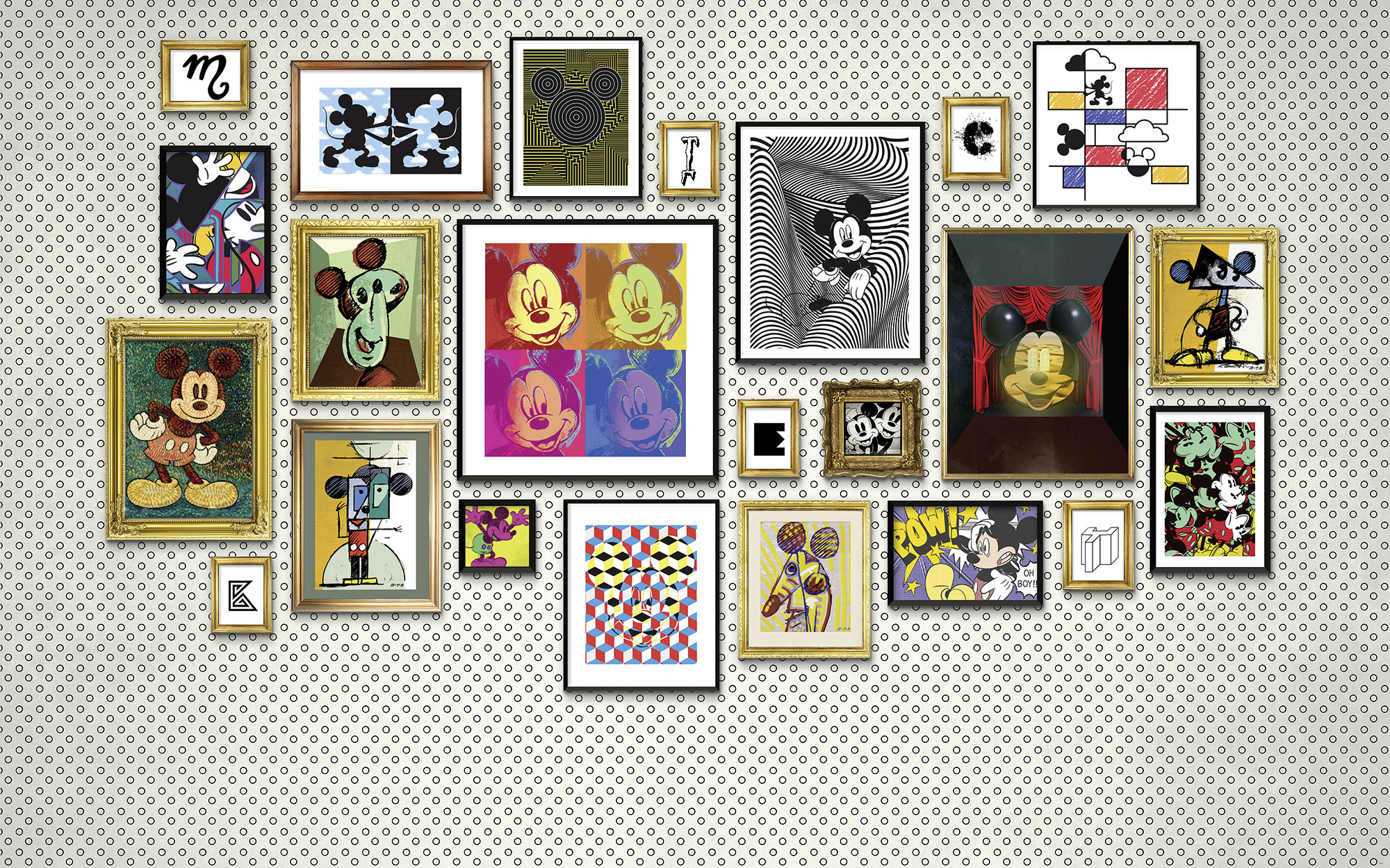 Papier peint Komar - Mickey Art Collection - 400 x 250 cm, HEXOA